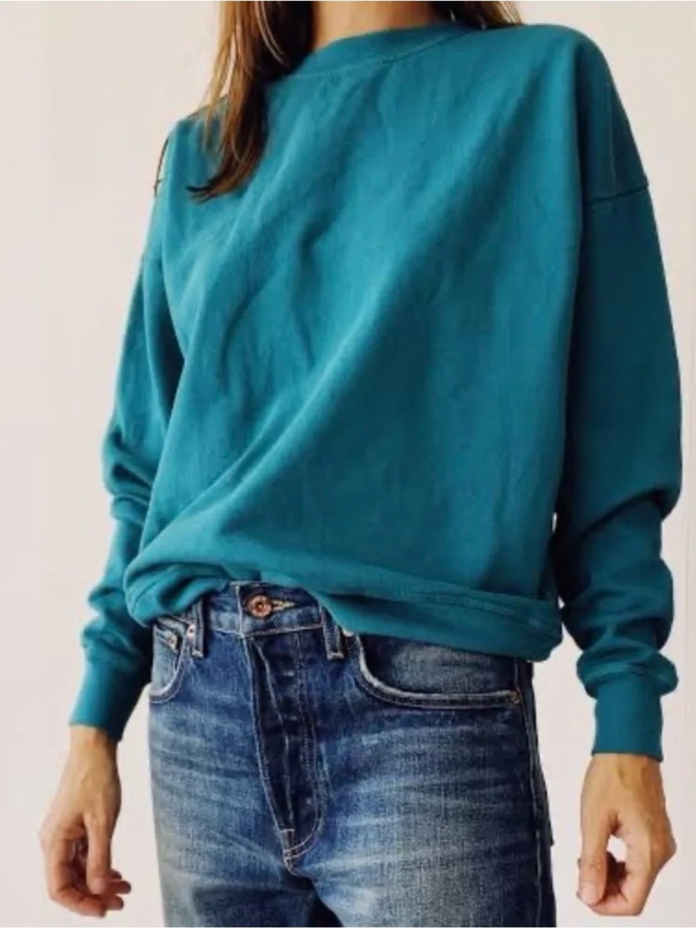Hey Gang The Boxy Sweatshirt in Teal